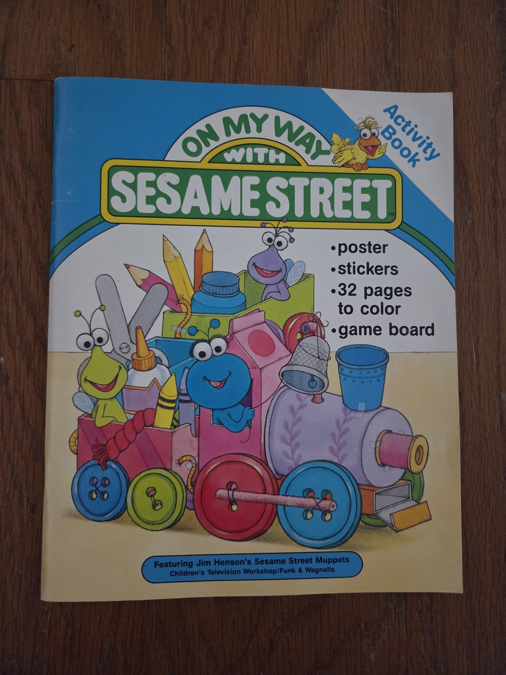 Vintage 1989 Sesame Street On My Way Activity Book - Excellent Condition